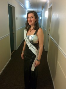 Michelle Witt at Halloween as Miss Duct Tape